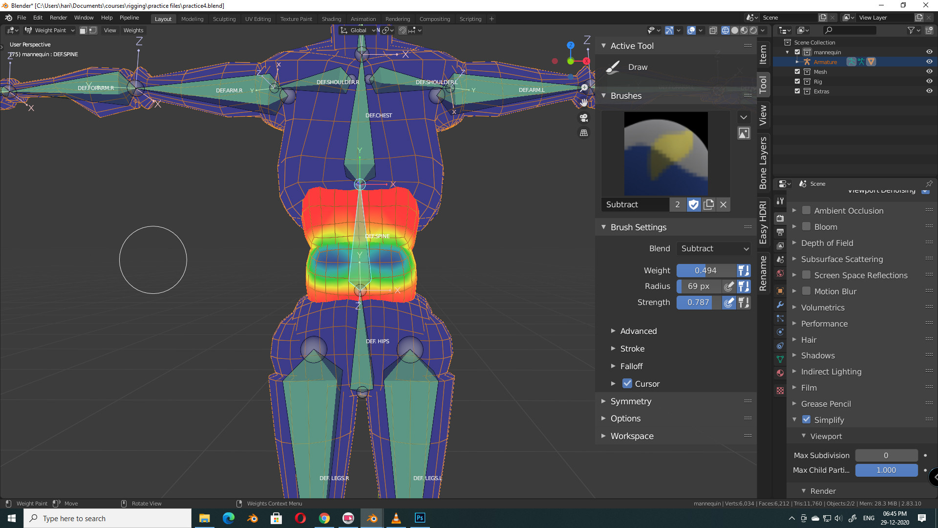weight painting in blender displaying black color Blender Stack Exchange