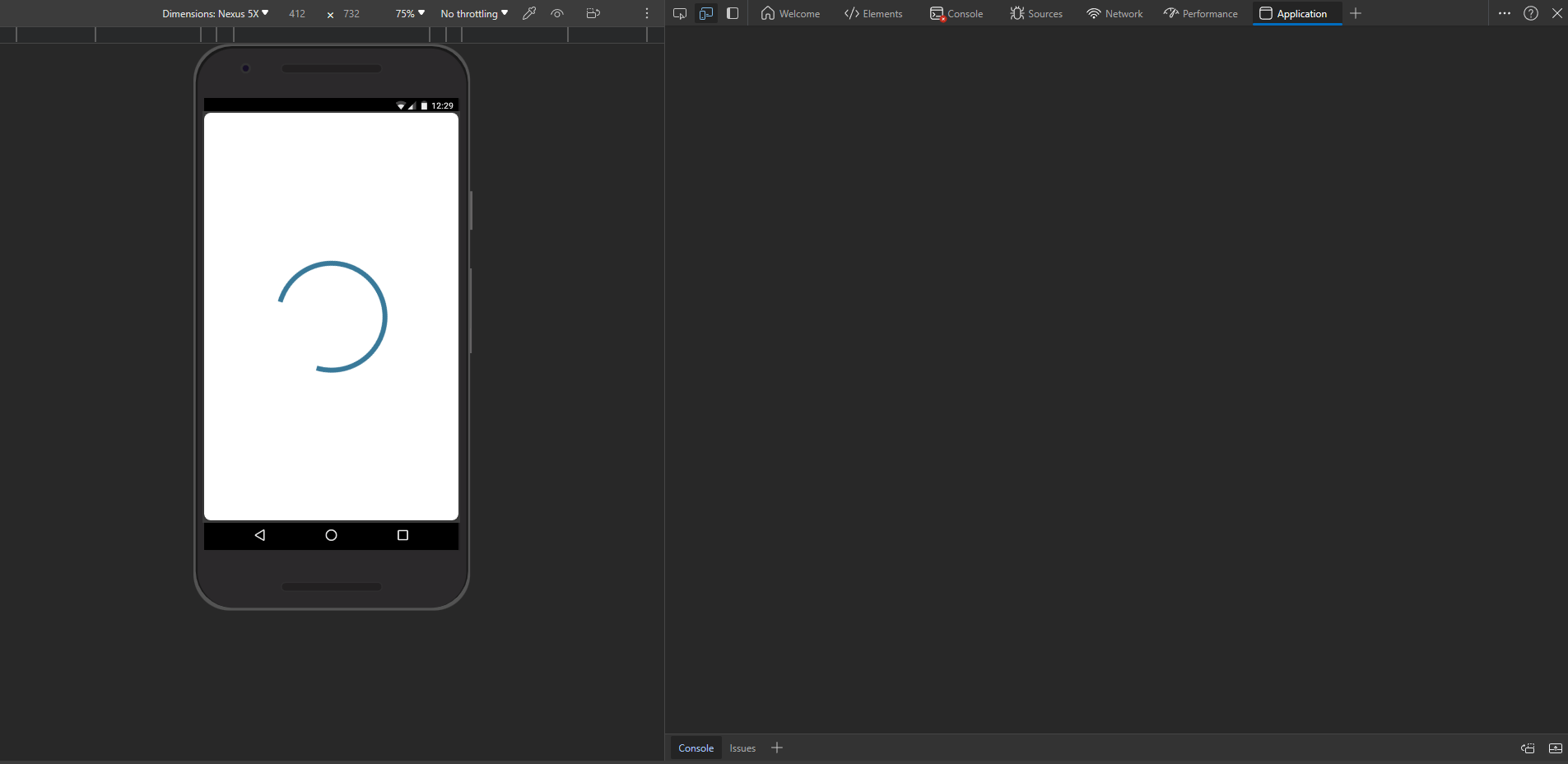 Microsoft Edge devtools application tab is empty Stack Overflow