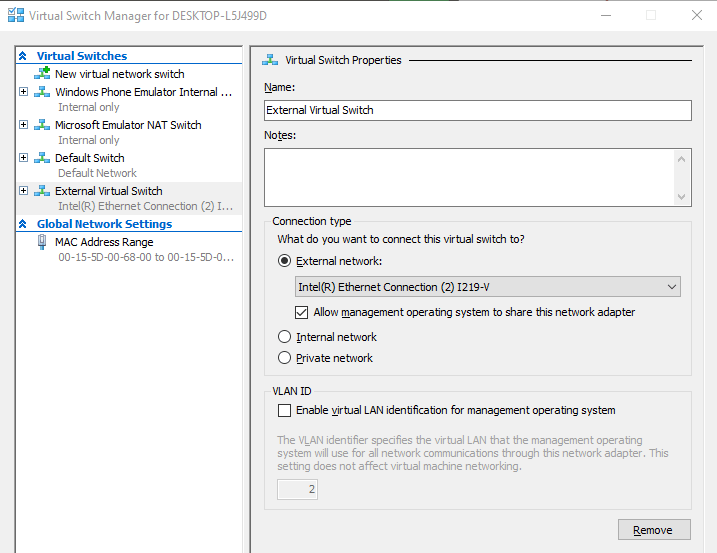ubuntu Port forwarding with HyperV virual machine on