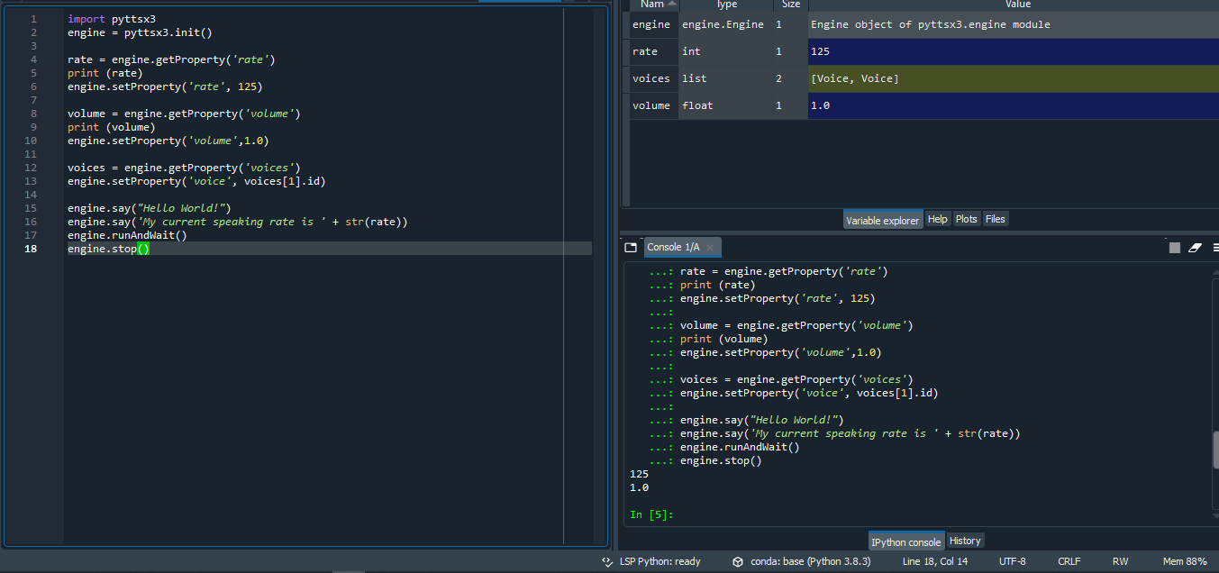 python Unable to use pyttsx3 Stack Overflow