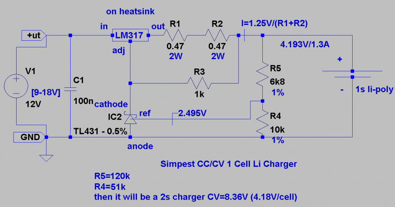 lithium ion Liion charger circuit with LM339N Electrical