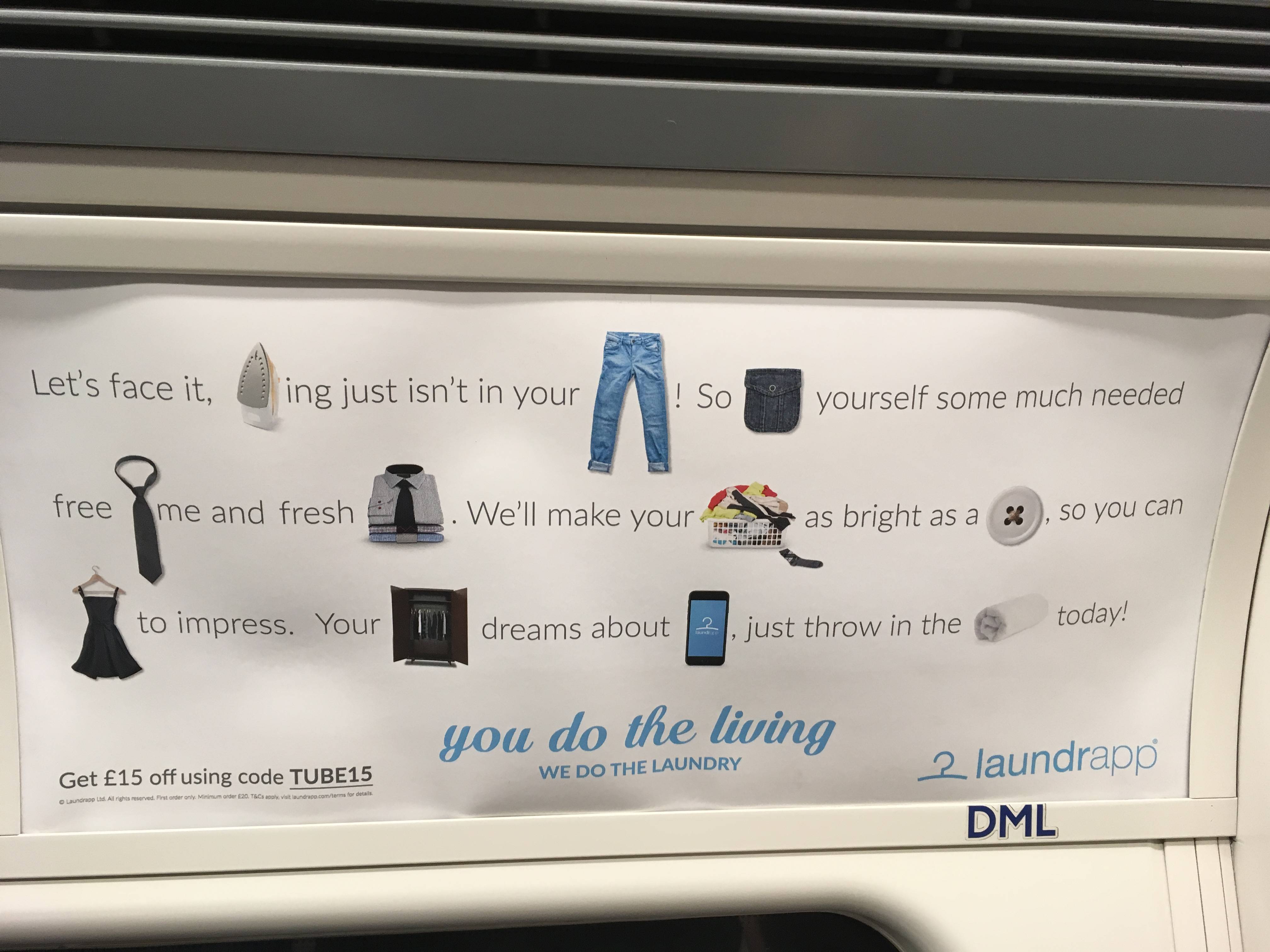 idioms Rebus Ad in London tube "your closet dreams"? English