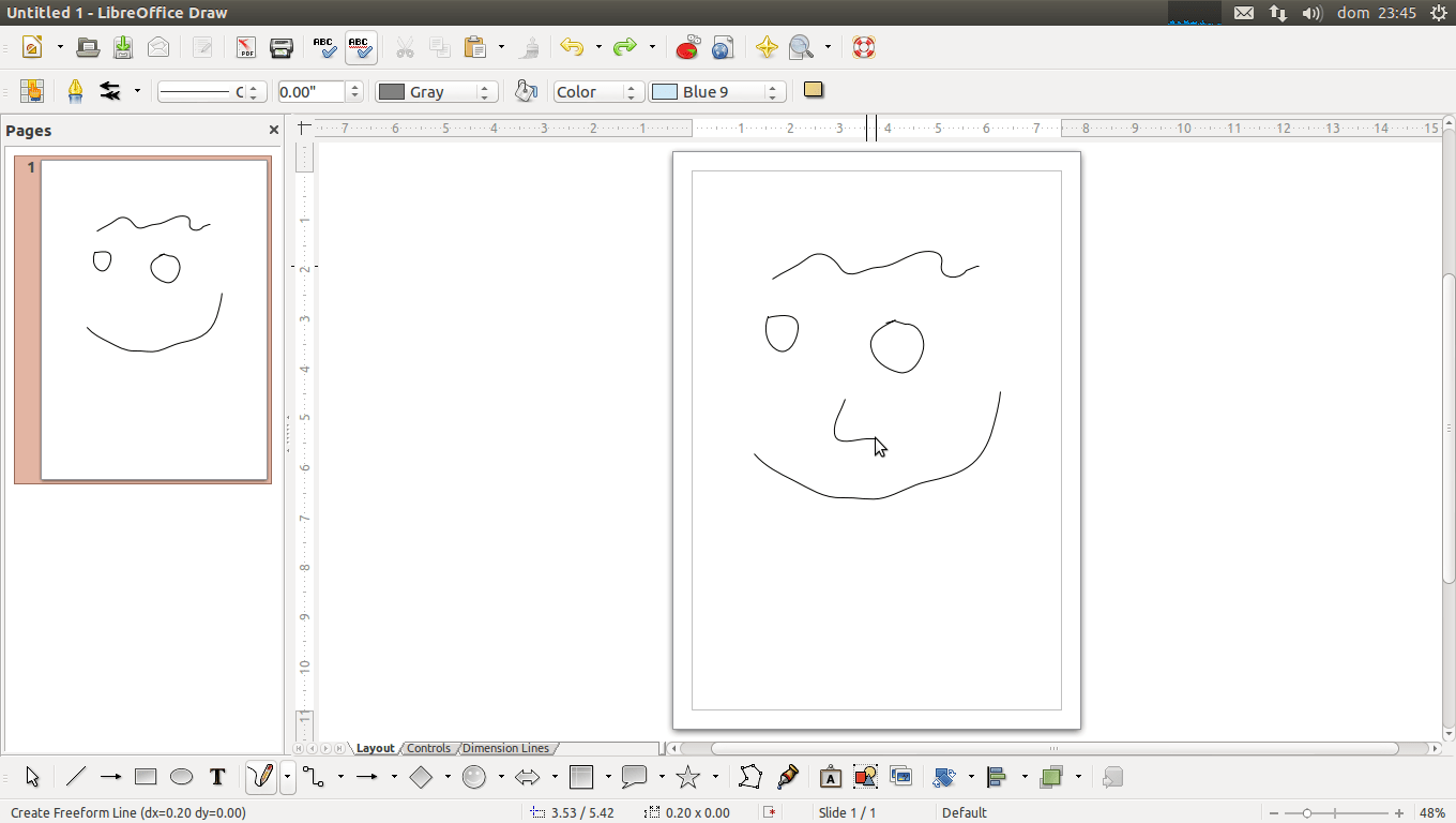 Where can I find pencil tool in Open Office drawing? Ask Ubuntu