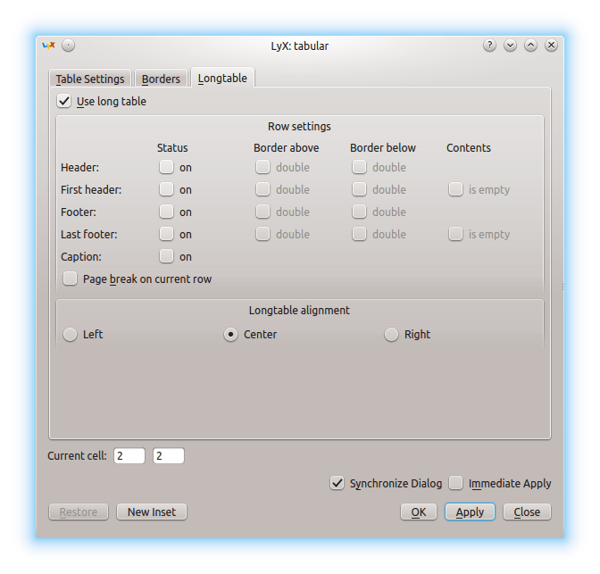 LyX Problem with longtable in landscape TeX LaTeX Stack Exchange