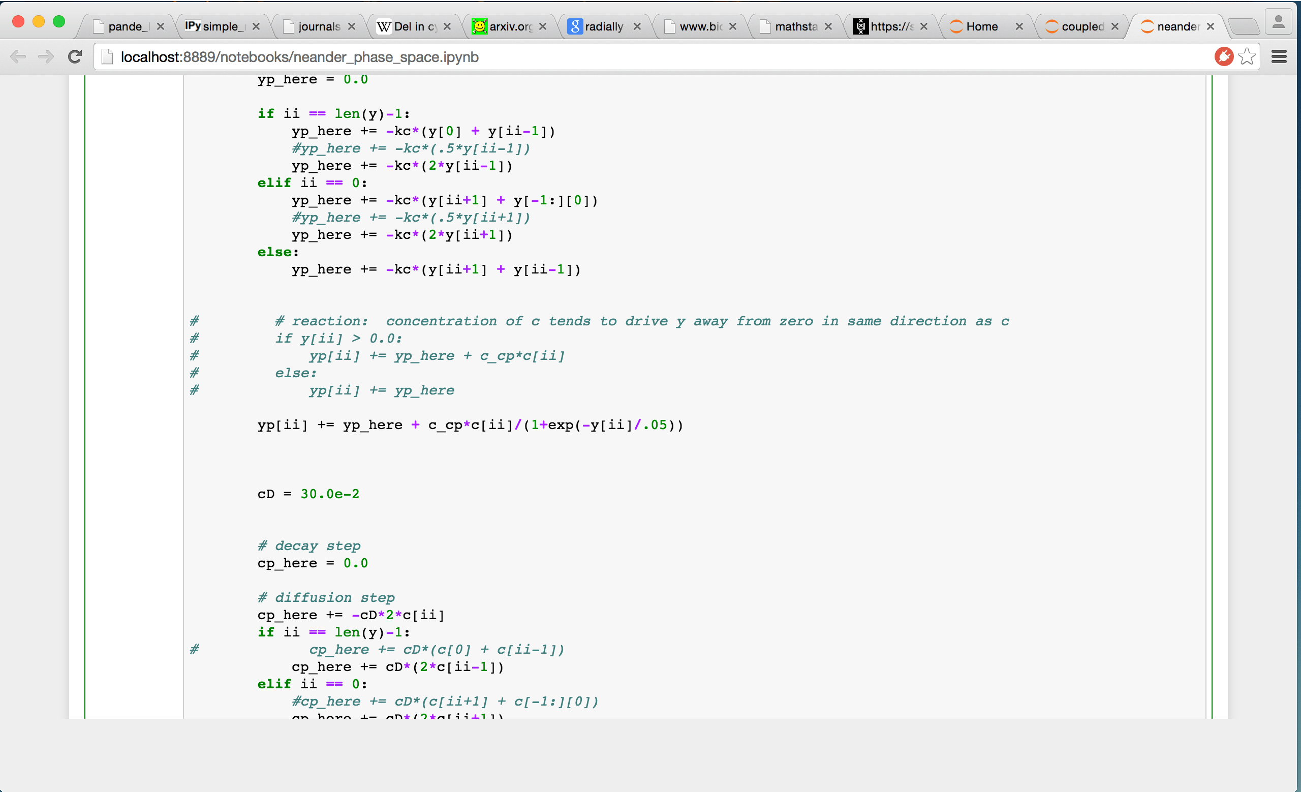 Python Jupyter (iPython Notebook) interface strange white bar at