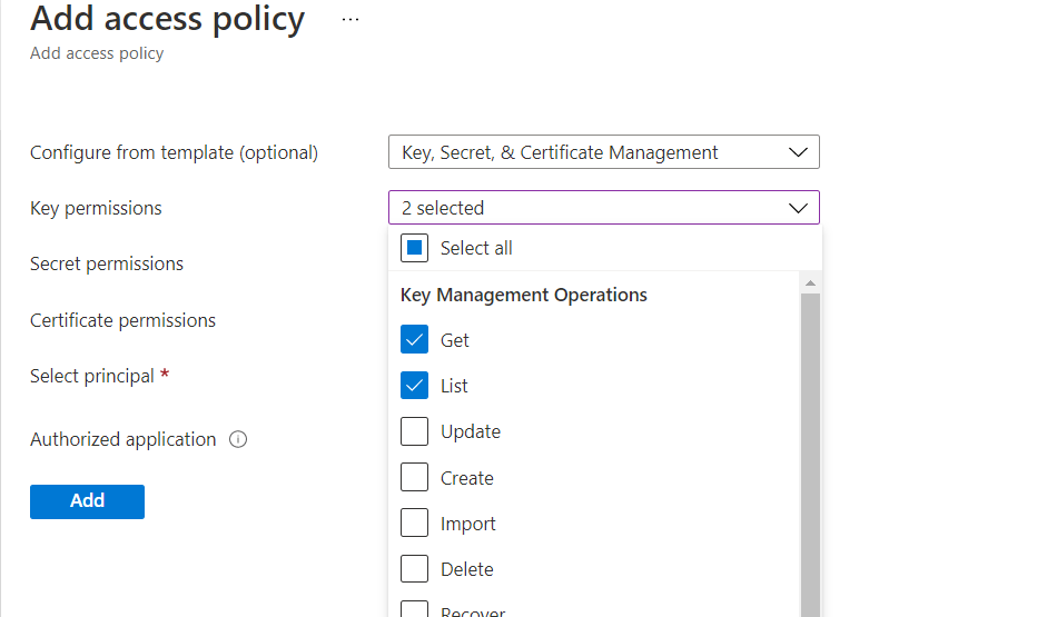 c Azure key vault integration from visual studio 2022 connected