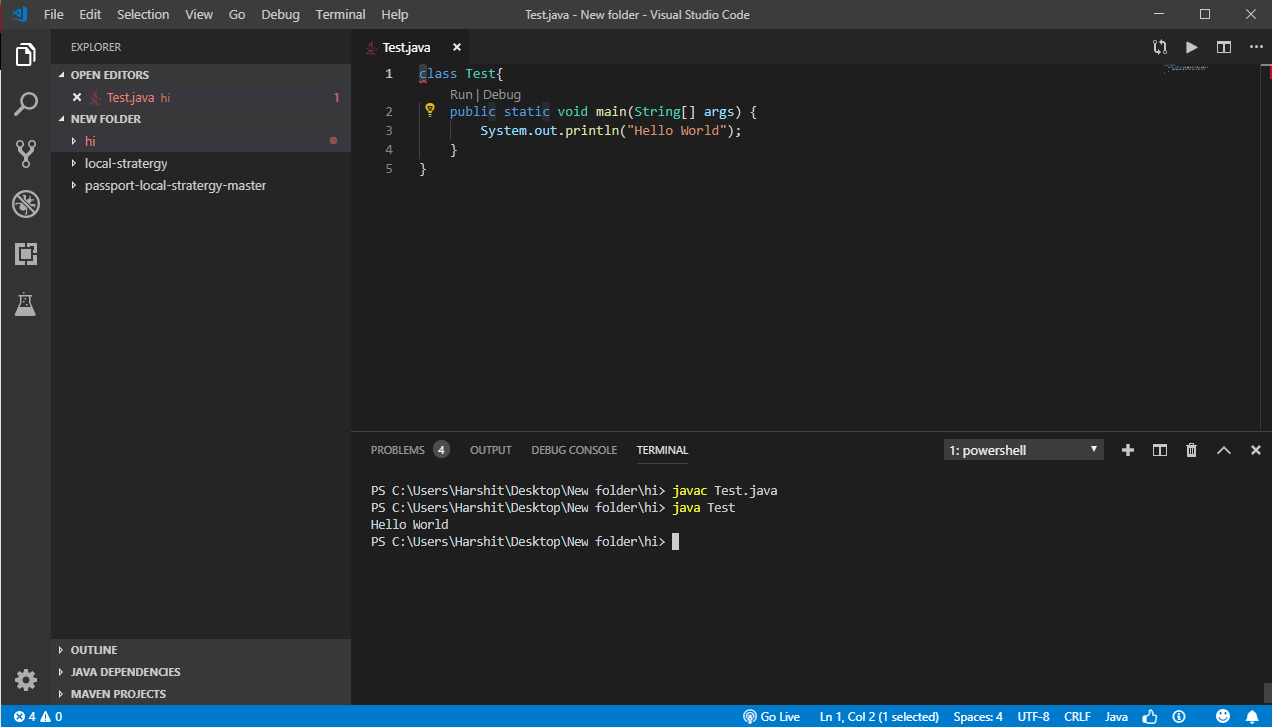 java The declared package "" does not match the expected package