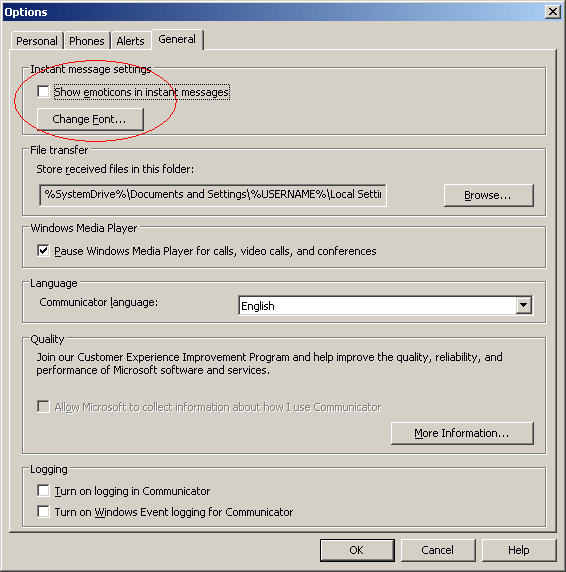 Microsoft office communicator help