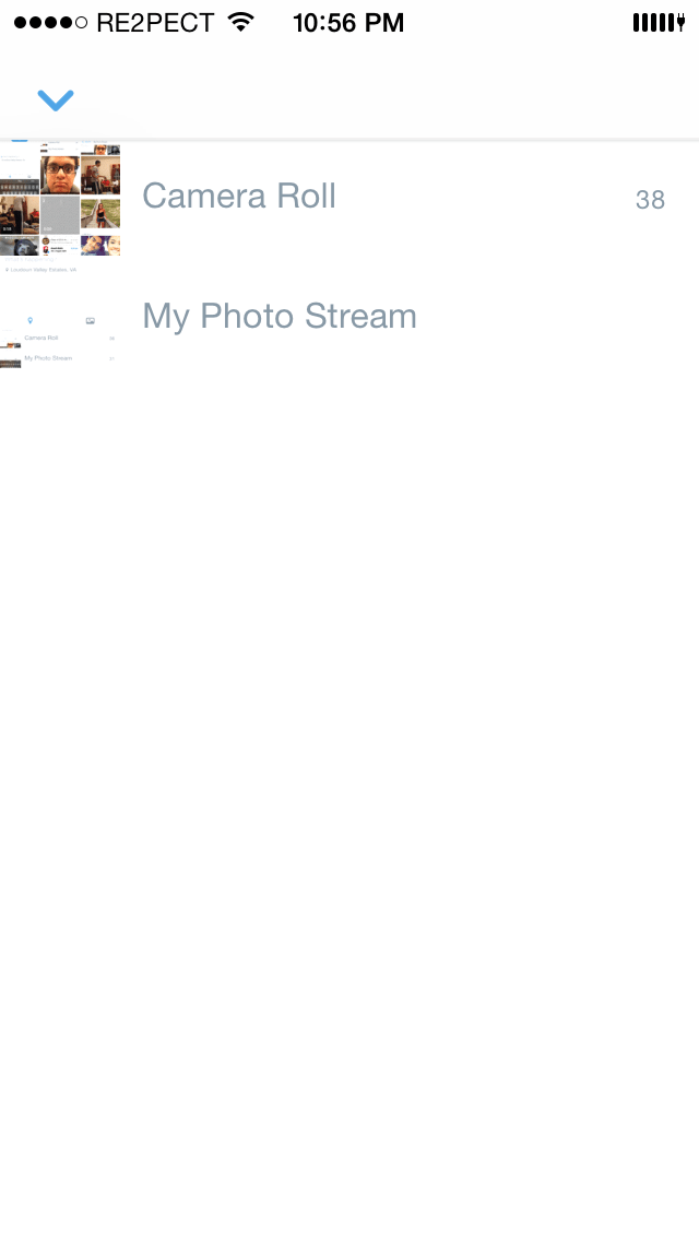 ios Display Camera Roll like in the Twitter App? Stack Overflow