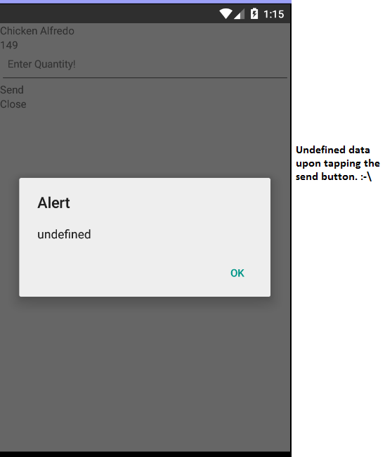 javascript React Native setState undefined on passing