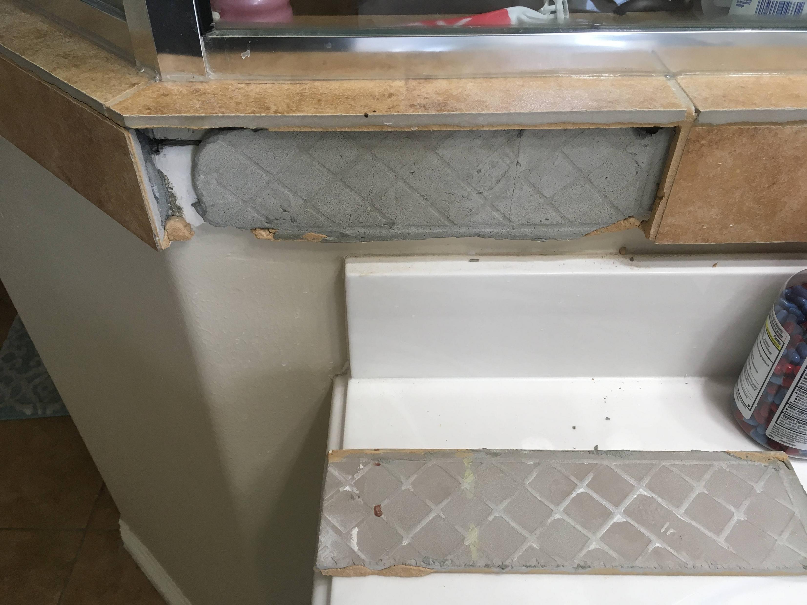 Shower Best adhesive for reinstalling this wall tile Love & Improve