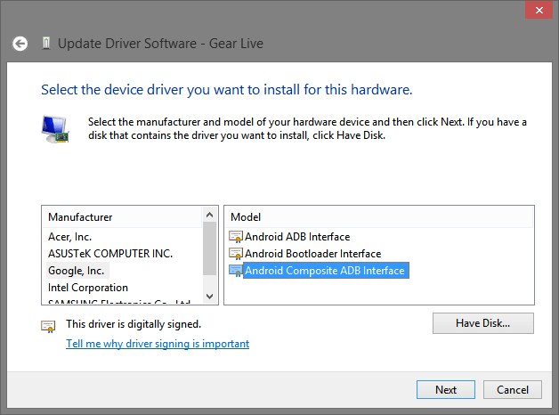 ANDROID COMPOSITE ADB INTERFACE DRIVER (2019)
