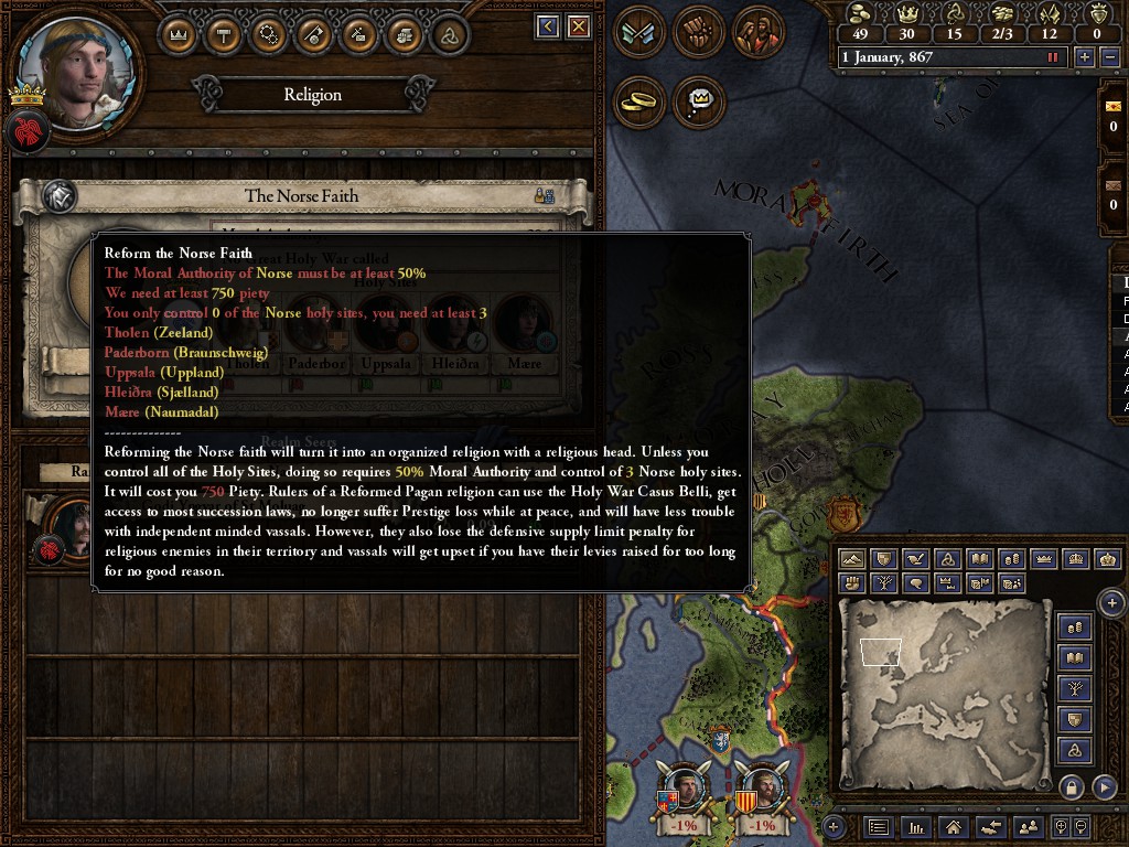 crusader kings 2 How do I reform my Religion? Arqade