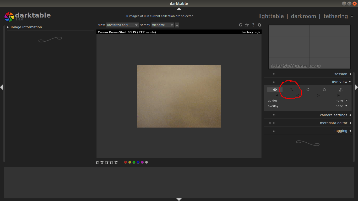 18.04 Cannot zoom in live view in Darktable? Ask Ubuntu