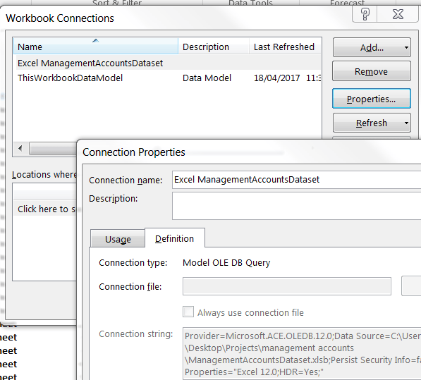 excel Power Pivot change edit connection greyed out Stack Overflow
