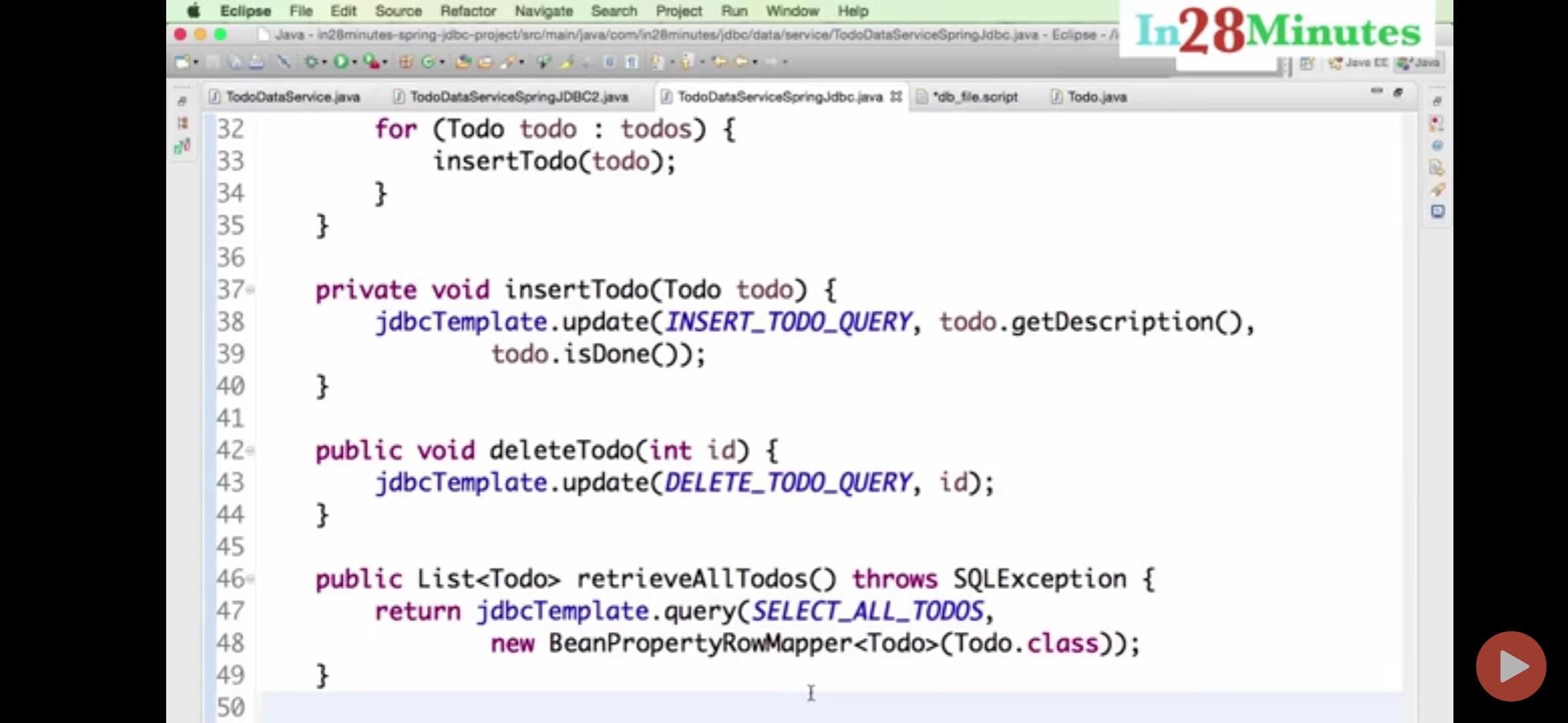java How to execute INSERT statement using JdbcTemplate class from