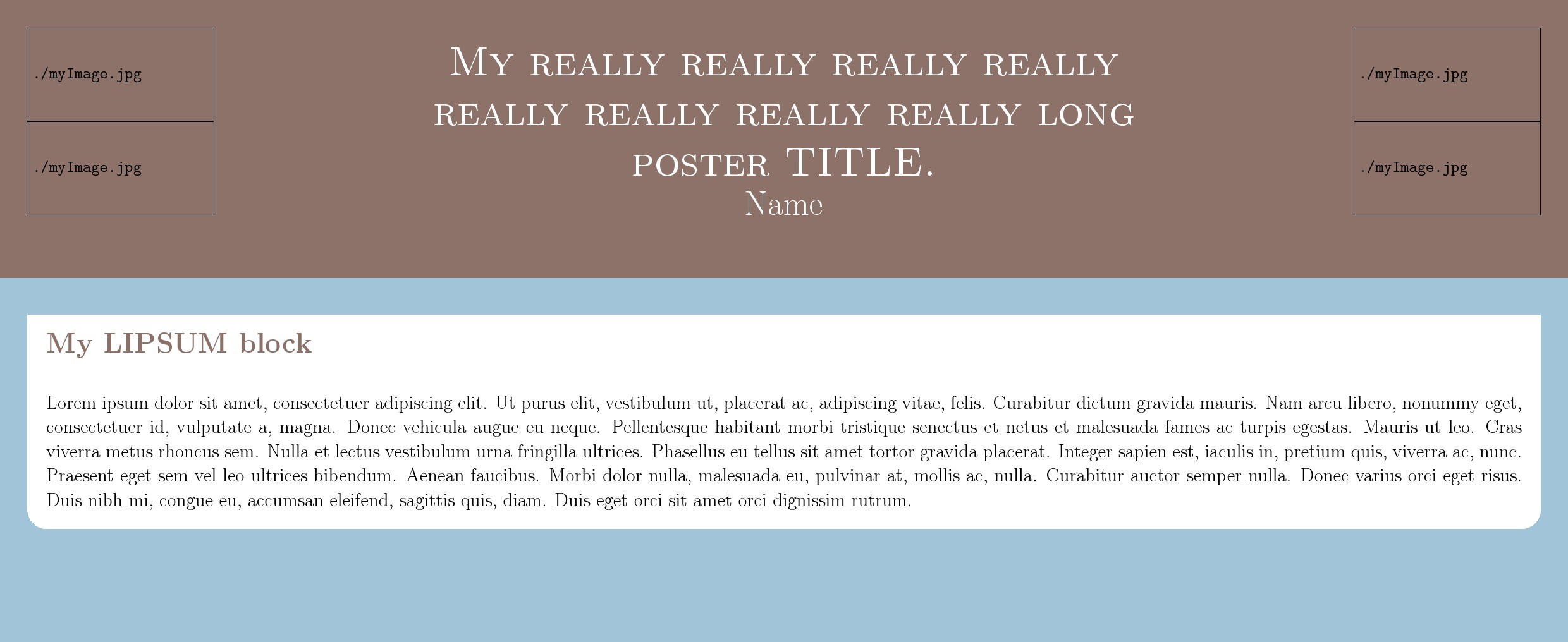 tikzposter 4 logos title (2 at each side) TeX LaTeX Stack Exchange