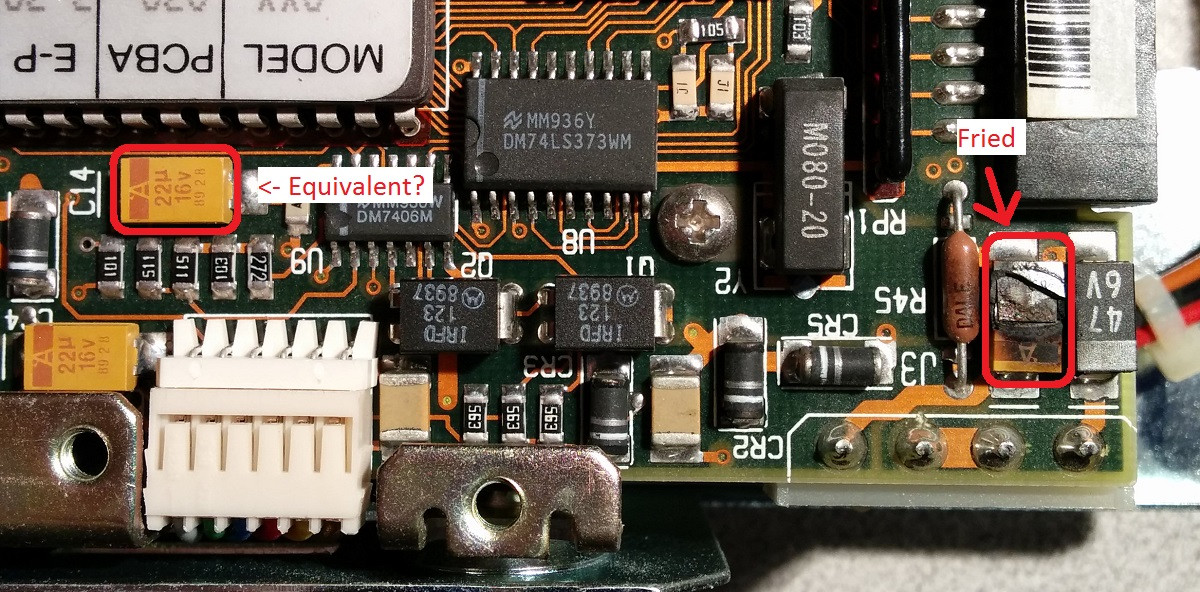 repair Burned Out Tantalum Capacitor Replacements Electrical