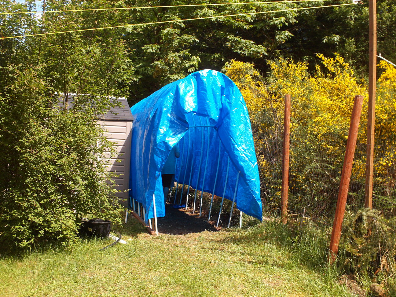 waterproofing How do I divert rain water that collects between two