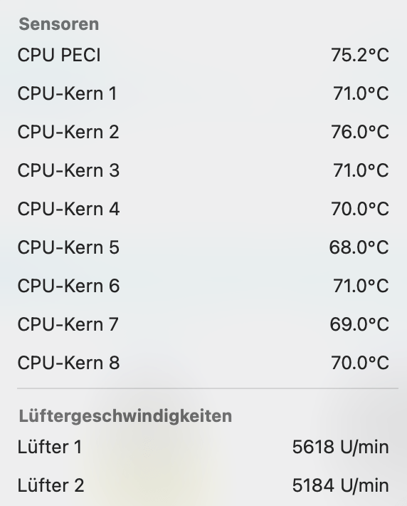 MacBook Pro CPU temperature too high? Super User
