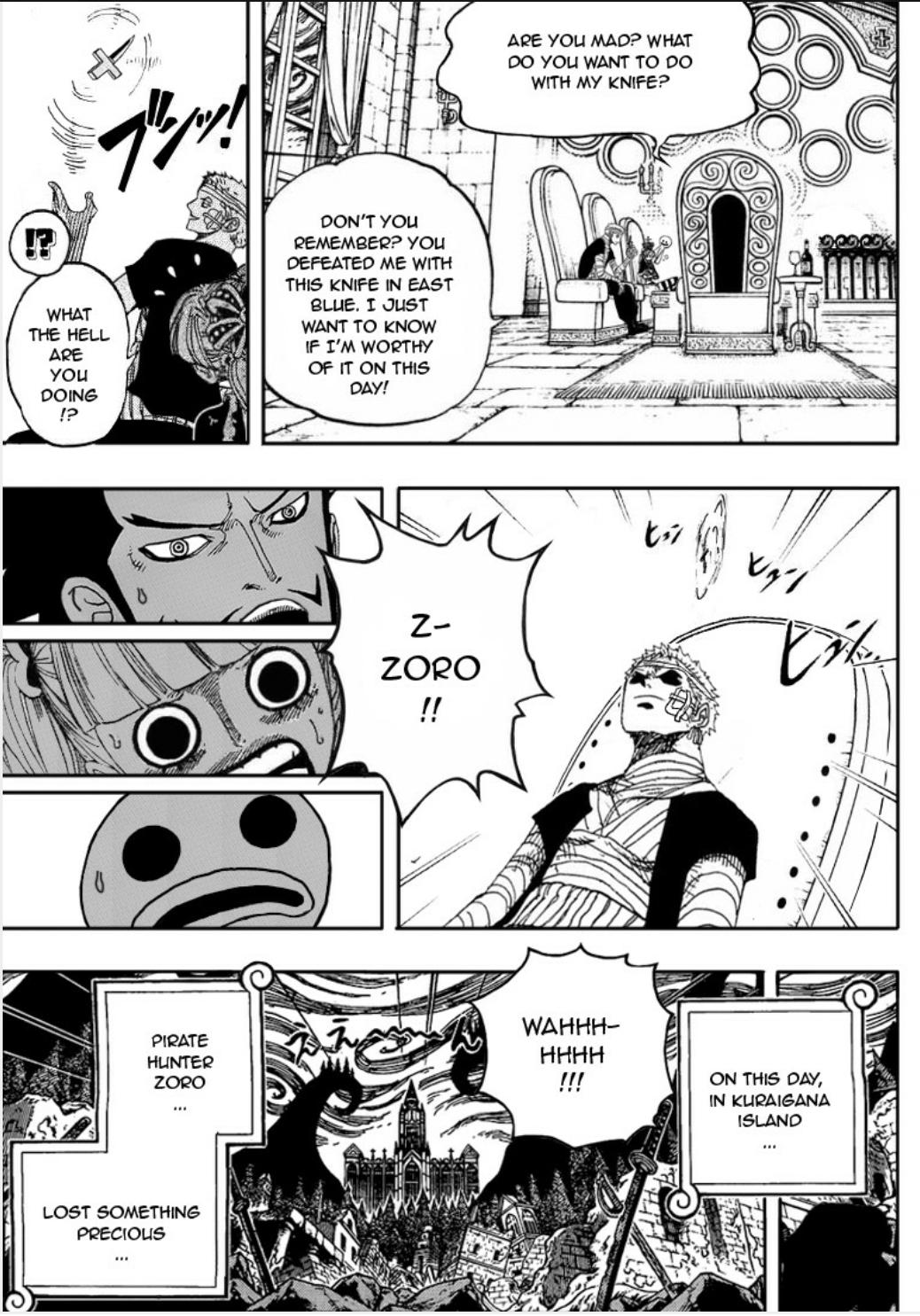 one piece What's the deal with Roronoa Zoro's eye after the timeskip