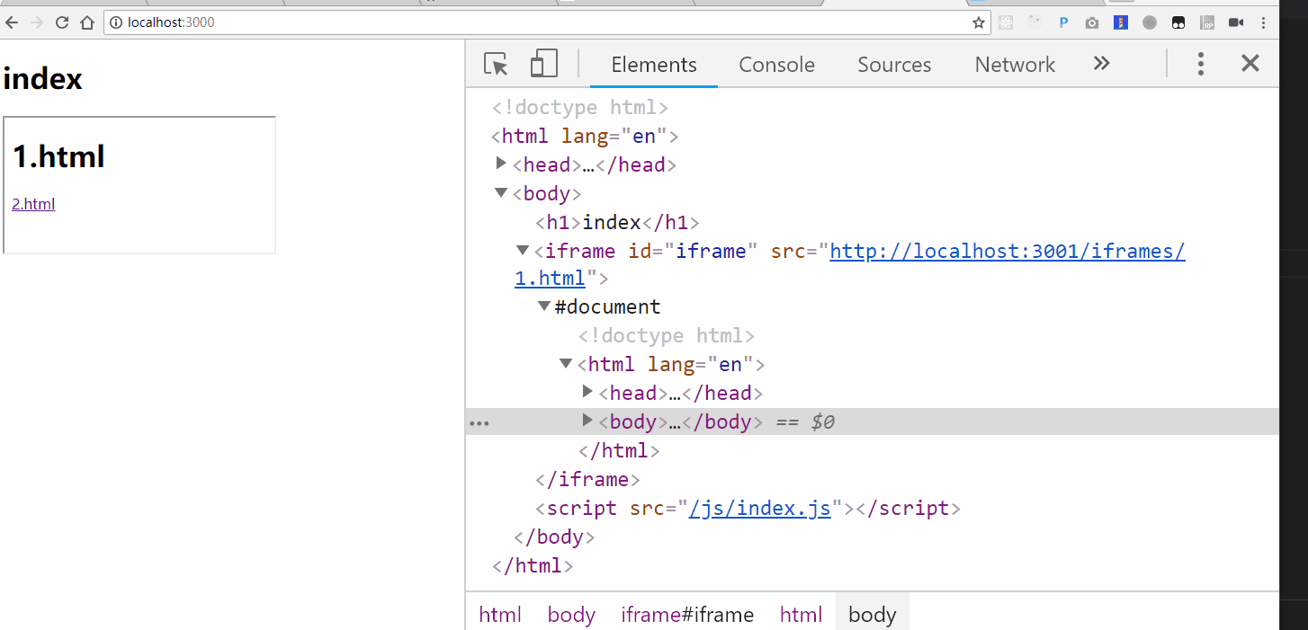 Unconscious Comorama To detect javascript set iframe src