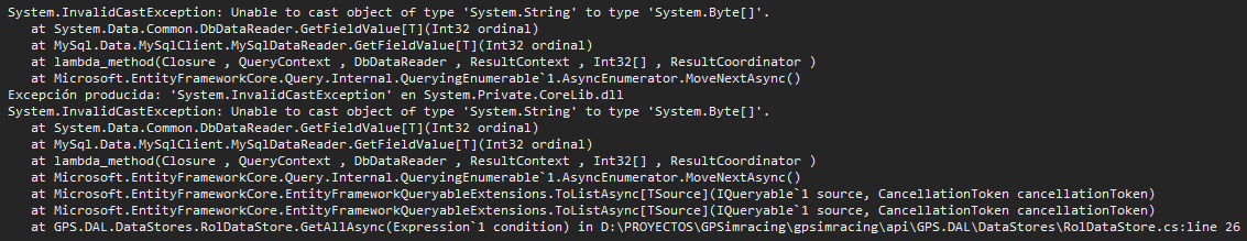 c Unable to cast object of type 'System.String' to type 'System.Byte