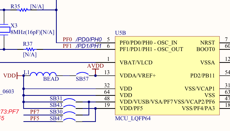 Electronic Should a ferrite bead be placed close to the MCU or close