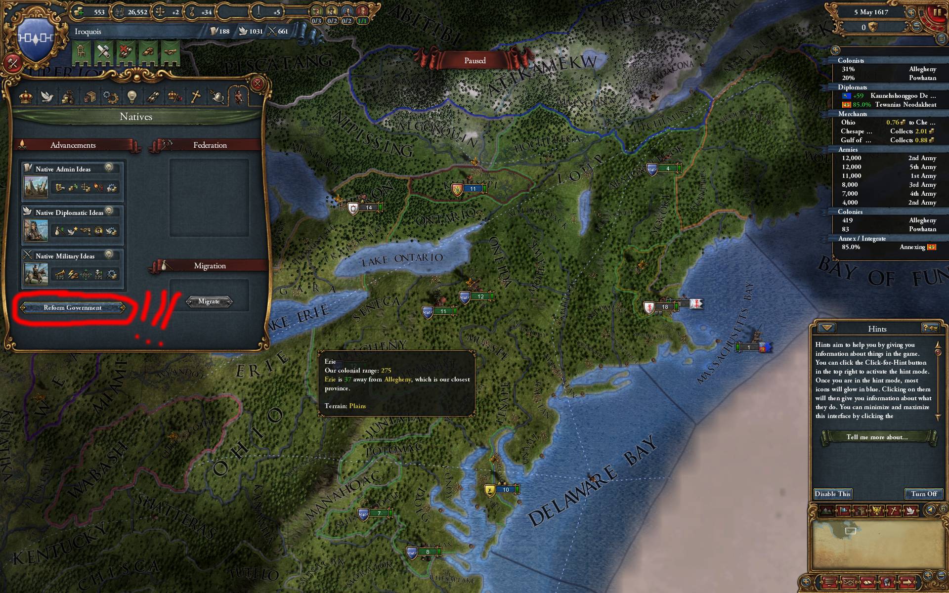 What are the prerequisites for changing government in Europa