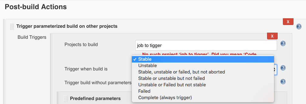 jenkins Trigger another job if the existing build fails with timeout