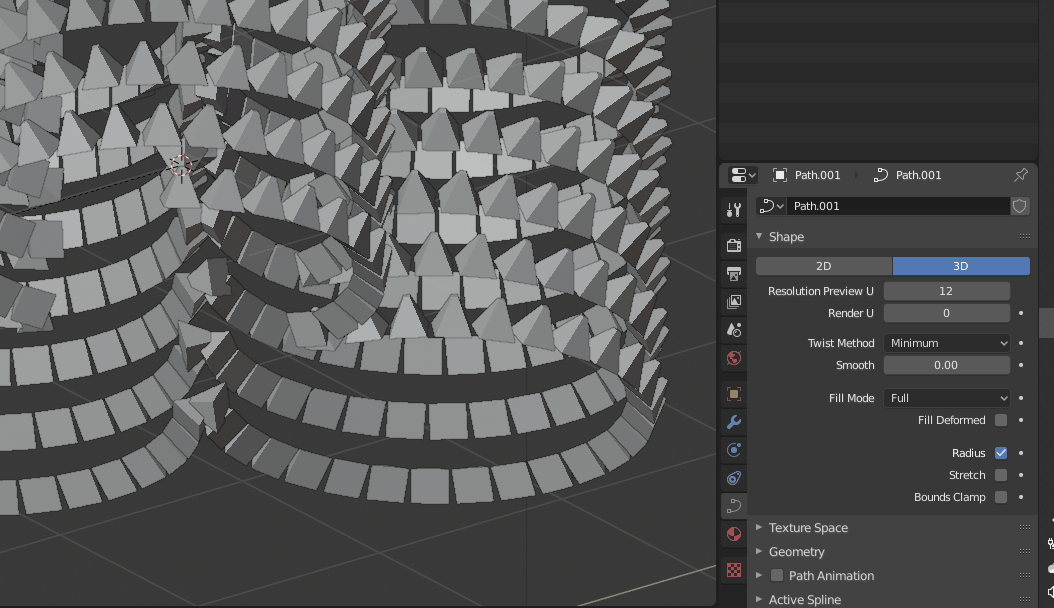 modifiers Orientation of array objects along a helix path Blender