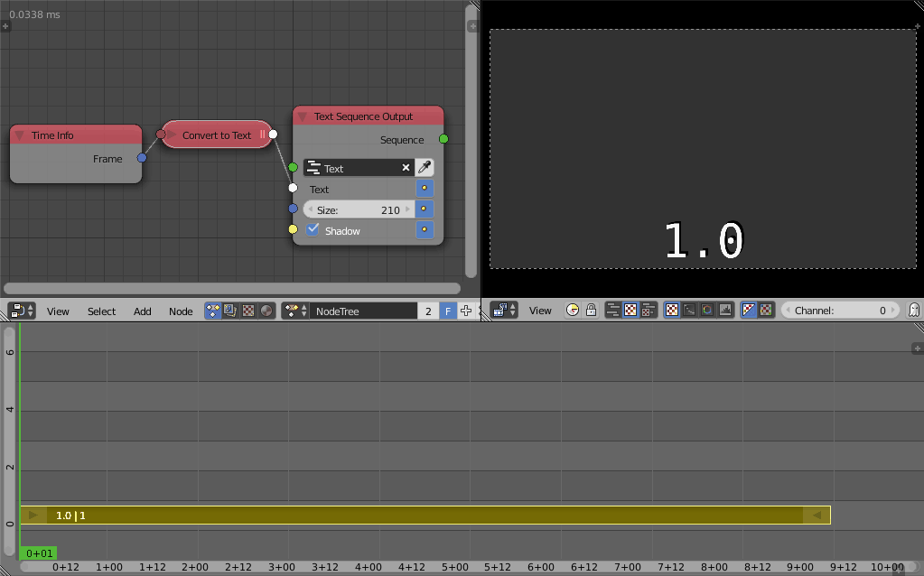 video sequence editor How to add an animated time