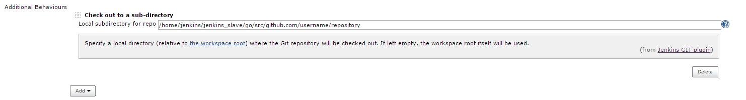 How to store git repo to a specific path in node setup in