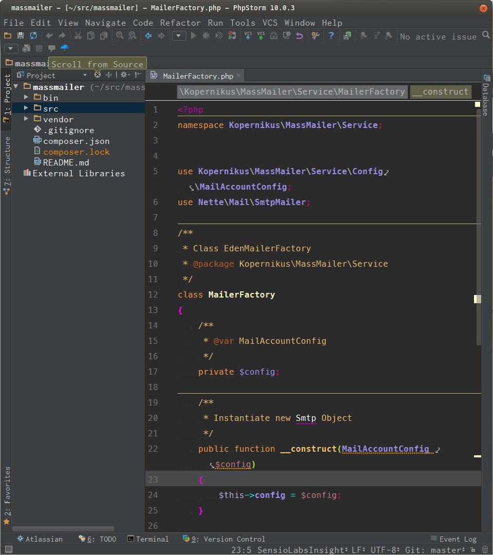 configuration How to use Scroll from Source without mouse but