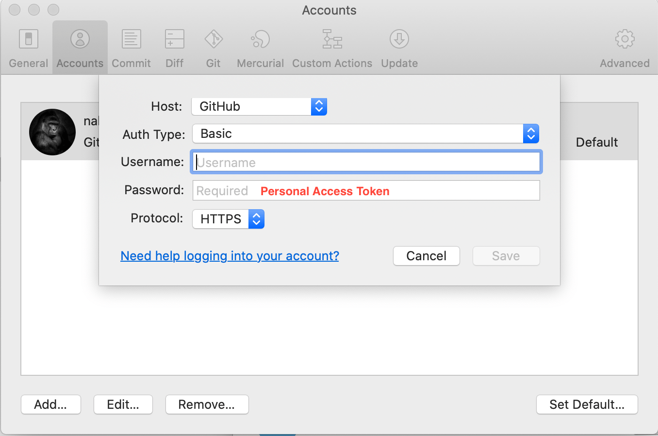 git SourceTree keeps asking for Github password Stack Overflow