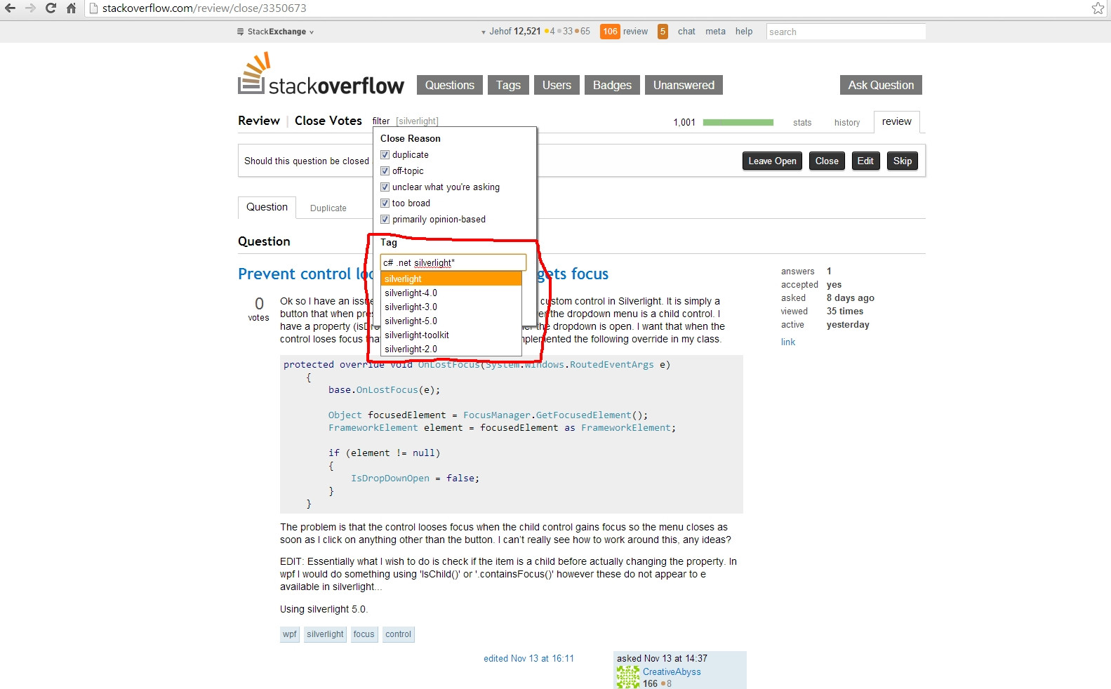 Allow wildcard (*) in tag filter in review queues, to enable filtering