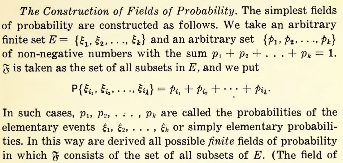 Probability Theory Elementary Events and Sample Space? Mathematics