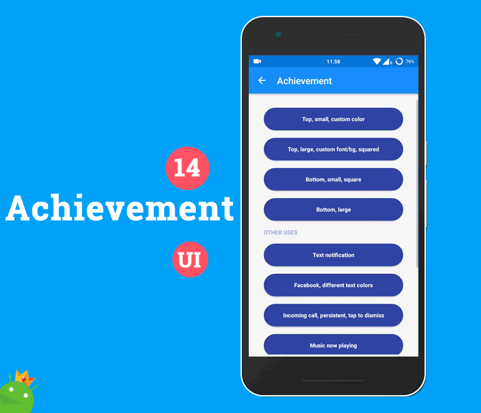 Android Achievement Animation/View Stack Overflow