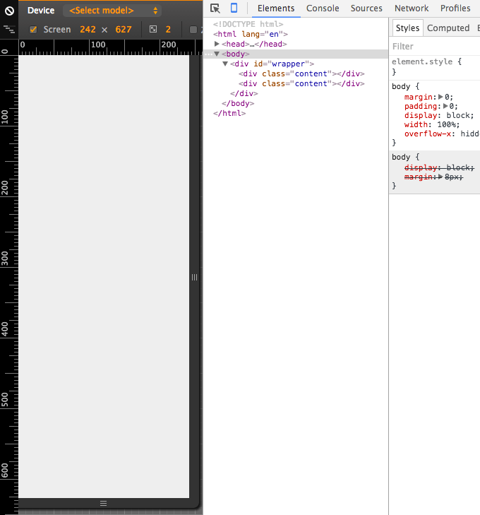 css Blank space at bottom of page outside the html tags on mobile