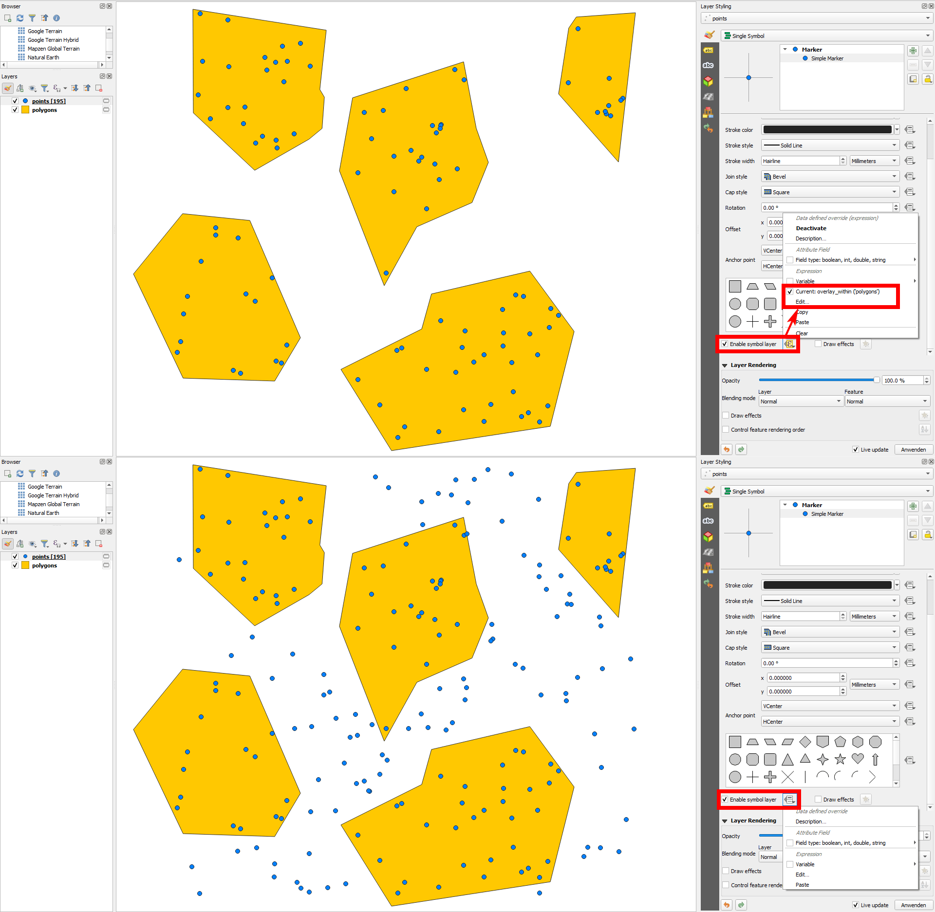 qgis Count of points in shape Geographic Information Systems Stack