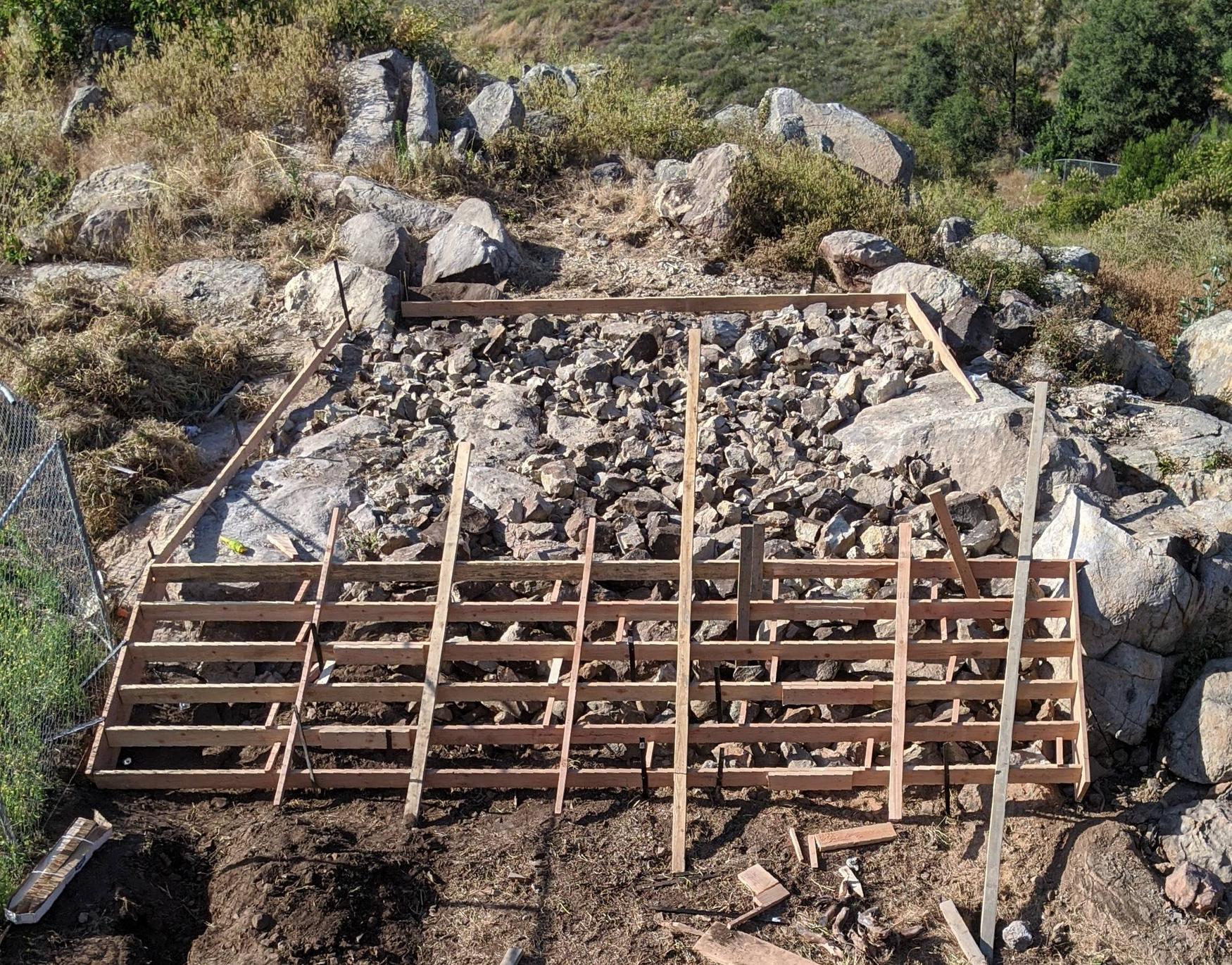 mortar Pouring concrete over rocks Home Improvement Stack Exchange