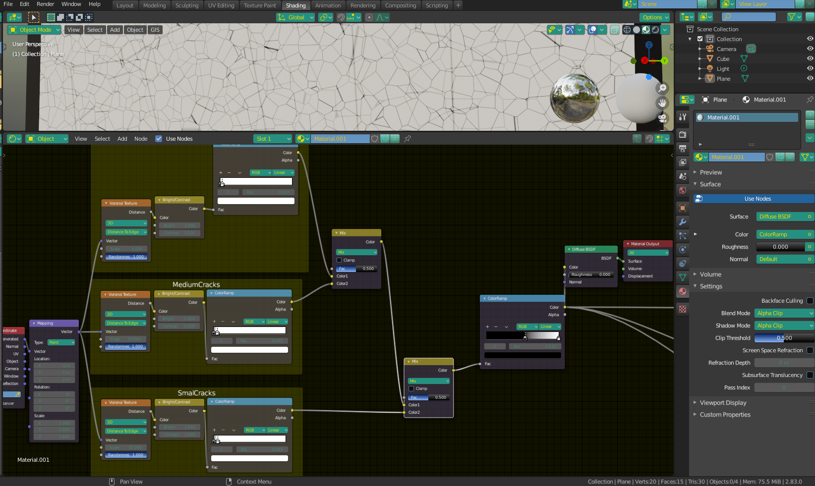 modeling How to create old looking/ cracked glass Blender Stack