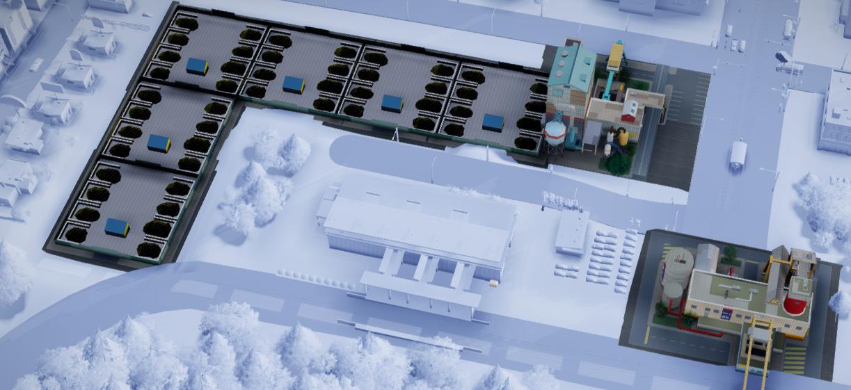 Which trucks transport raw materials to factories those of the