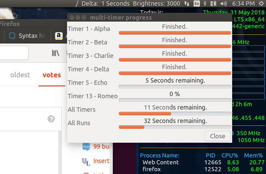 In Ubuntu Unity, can I display the output of a bash script in the