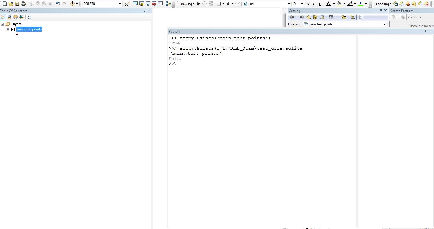 Arcpy doesn't recognize spatialite tables after editing with QGIS Geographic Information