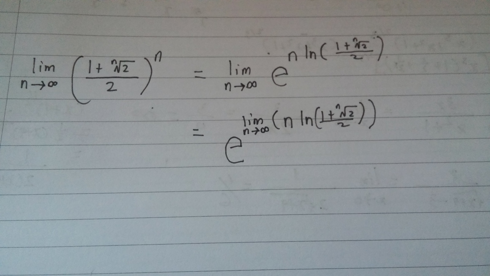 Limit with n as a power Mathematics Stack Exchange