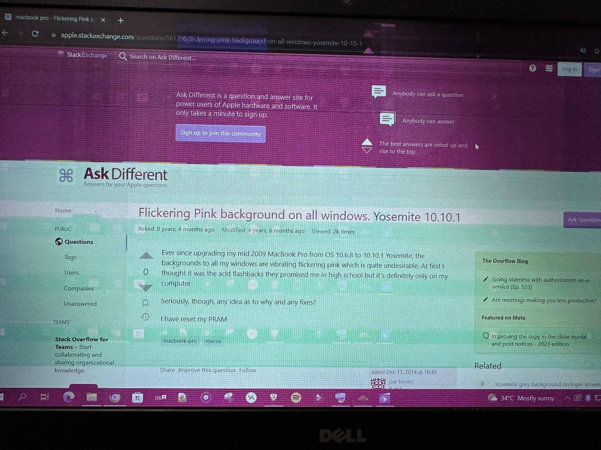 laptop Screen Flickering Pink Windows Super User