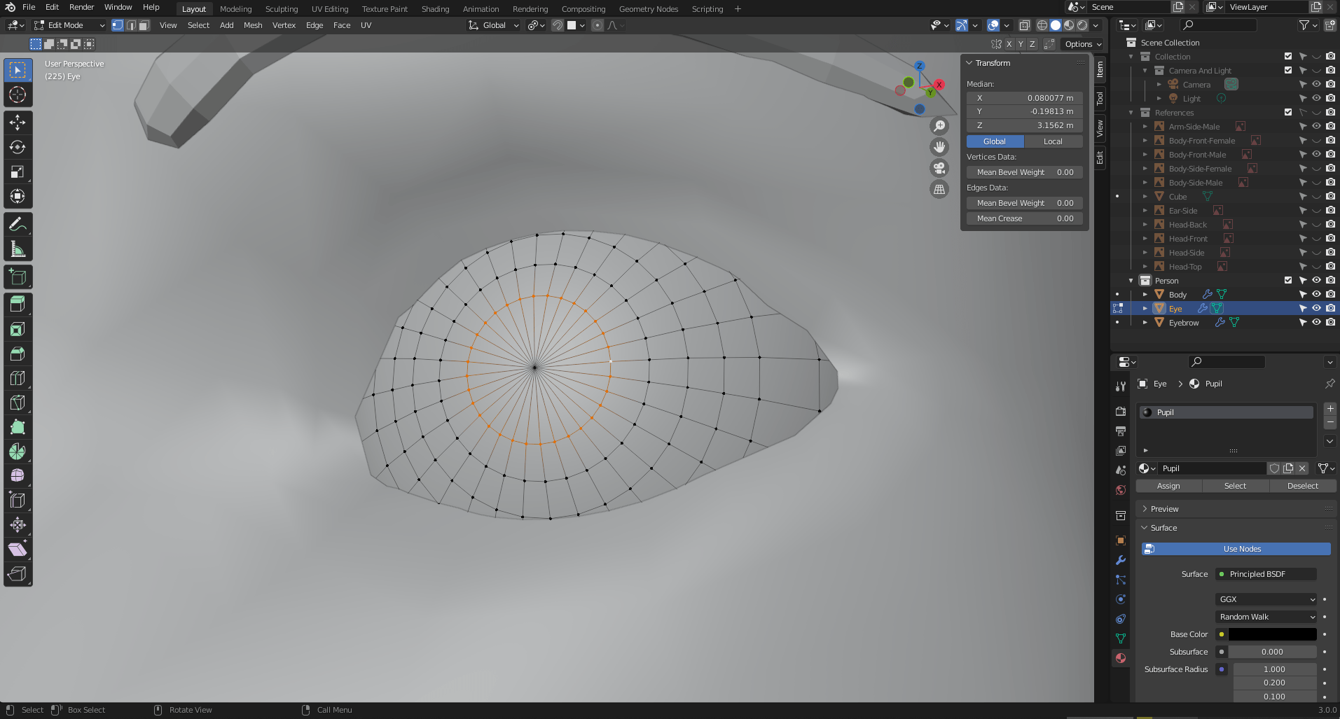 modeling How do I add a loop cut to sphere around its pole? Blender