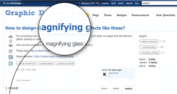 adobe How to design sleek magnifying glass effects like