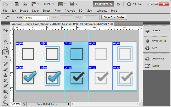 How to slice images as PNG for iOS app in Graphic Design